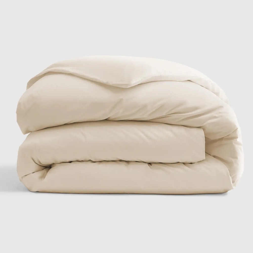 NWOT Quince Classic Organic Percale Duvet Cover King (ivory)